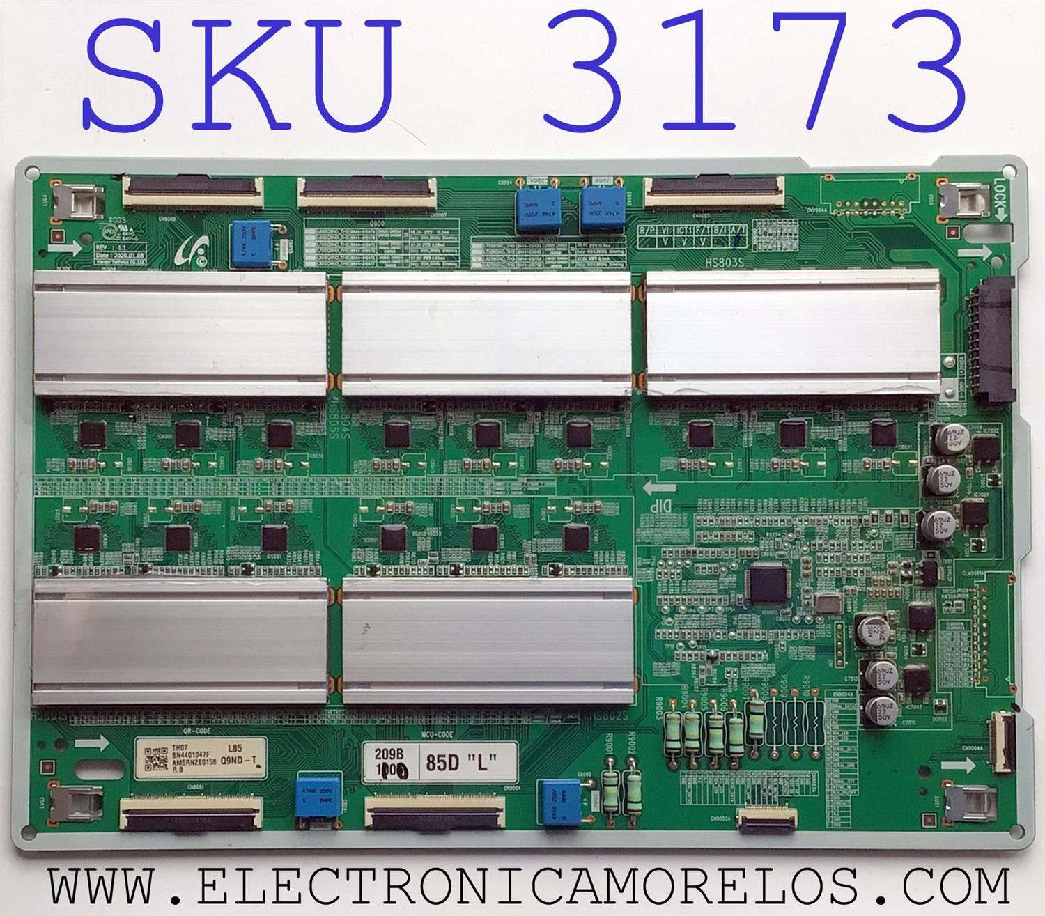 LED DRIVER PARA TV SAMSUNG / NUMERO DE PARTE BN44-01047F / L85SQ9ND_THS / BN4401047F / AM5RN2E0158 / PANEL CY-TT085JLAV2H / DISPLAY BN96-50402A / BN9650402A / MODELO QN85Q900TSFXZA AA01 
